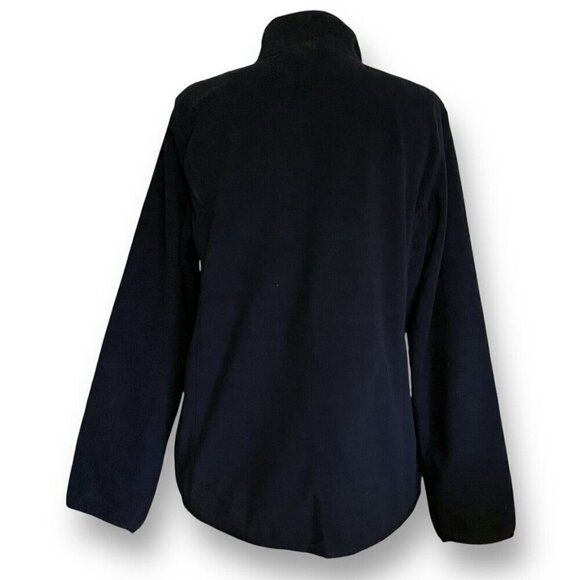 Lands End Womens Jacket Sz Large Black Fleece Full Zip Outdoor Classic Coat - Picture 6 of 7